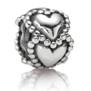 Pandora Everlasting Love Bead Hearts 925 Silver Charm